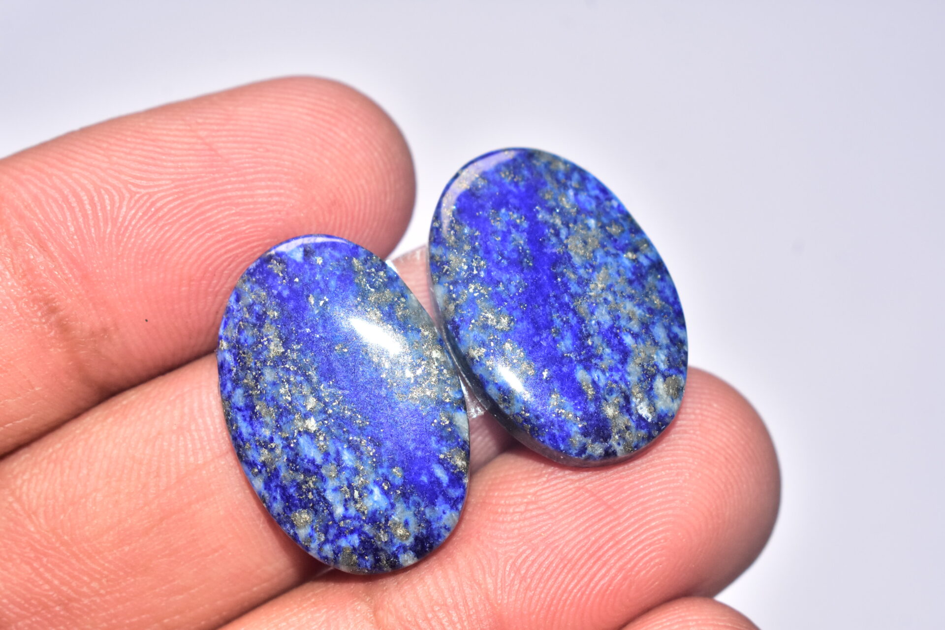 Lapis Lazuli Pair Cabochon / Lapis Lazuli Pair Gemstone / For Jewelry / Oval Shape / 30.05 ct. / 23x15x4 mm. / Loose Gemstone Q-714 - Image 4