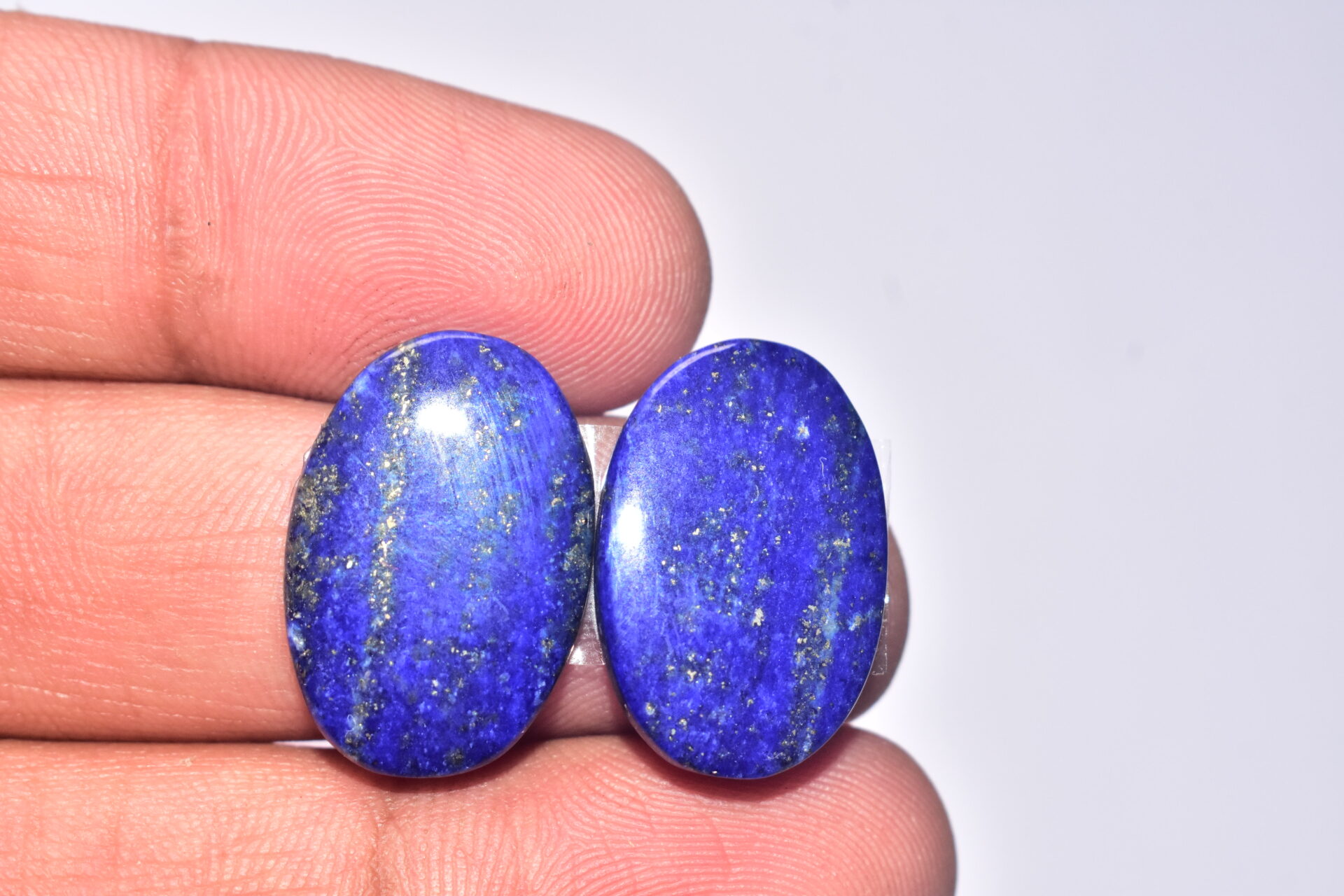 Lapis Lazuli Pair Cabochon / Lapis Lazuli Pair Gemstone / For Jewelry / Oval Shape / 21.80 ct / 22x15x3 mm Loose Gemstone Q-715 - Image 2
