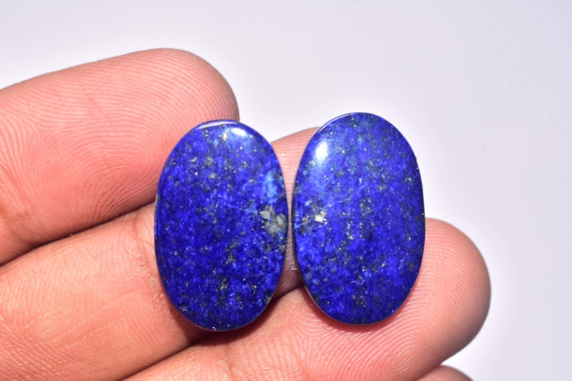 Lapis Lazuli Pair Cabochon / Lapis Lazuli Pair Gemstone / For Jewelry / Oval Shape / 24.95 ct. / 22x14x4 mm. / Loose Gemstone Q-705 - Image 3