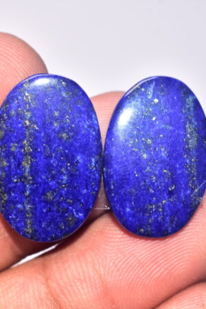 Lapis Lazuli Pair Cabochon / Lapis Lazuli Pair Gemstone / For Jewelry / Oval Shape / 21.60 ct. / 22x15x3 mm. / Loose Gemstone Q-706