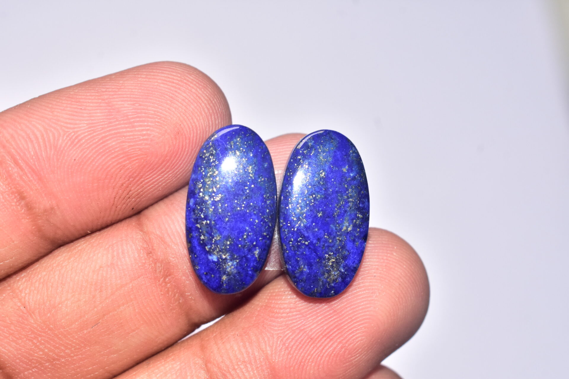 Lapis Lazuli Pair Cabochon / Lapis Lazuli Pair Gemstone / For Jewelry / Oval Shape / 20.05 ct. / 20x11x4 mm. / Loose Gemstone Q-707 - Image 2