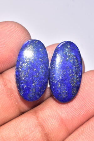 Lapis Lazuli Pair Cabochon / Lapis Lazuli Pair Gemstone / For Jewelry / Oval Shape / 20.05 ct. / 20x11x4 mm. / Loose Gemstone Q-707