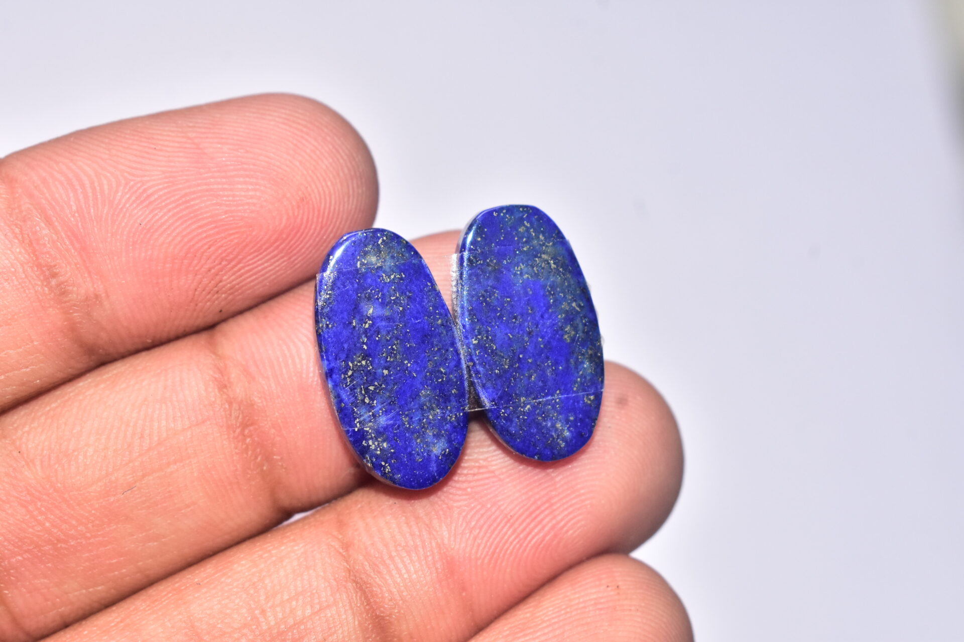 Lapis Lazuli Pair Cabochon / Lapis Lazuli Pair Gemstone / For Jewelry / Oval Shape / 20.05 ct. / 20x11x4 mm. / Loose Gemstone Q-707 - Image 5