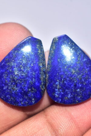 Lapis Lazuli Pair Cabochon / Lapis Lazuli Pair Gemstone / For Jewelry / Freeform Shape / 34.95 ct. / 22x17x5 mm. / Loose Gemstone Q-702