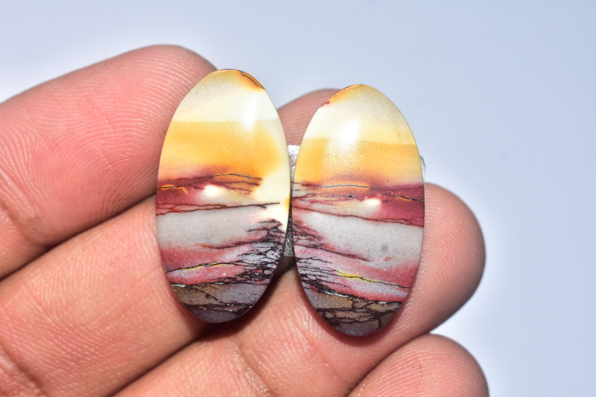 Mookaite Cabochon / Natural Red Mookaite Gemstone / For Wire Wrap Jewelry / Oval Shape / 27.75 Ct. / 27x14x4 mm. / Loose Gemstone / Q- 738 - Image 5