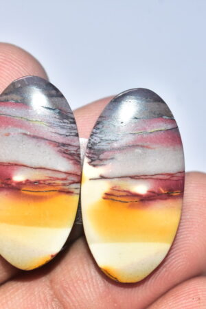 Mookaite Cabochon / Natural Red Mookaite Gemstone / For Wire Wrap Jewelry / Oval Shape / 27.75 Ct. / 27x14x4 mm. / Loose Gemstone / Q- 738