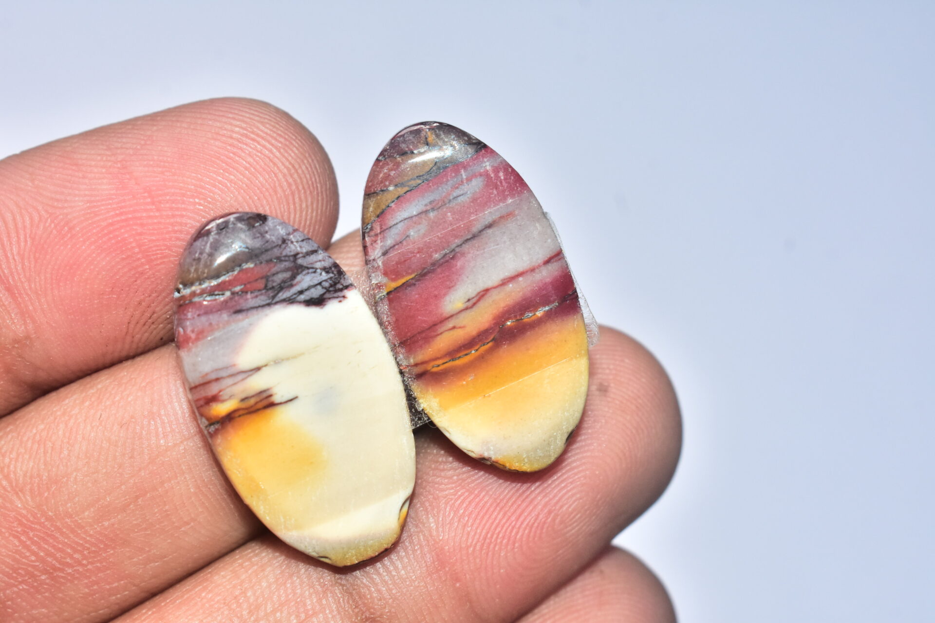 Mookaite Cabochon / Natural Red Mookaite Gemstone / For Wire Wrap Jewelry / Oval Shape / 27.75 Ct. / 27x14x4 mm. / Loose Gemstone / Q- 738 - Image 2