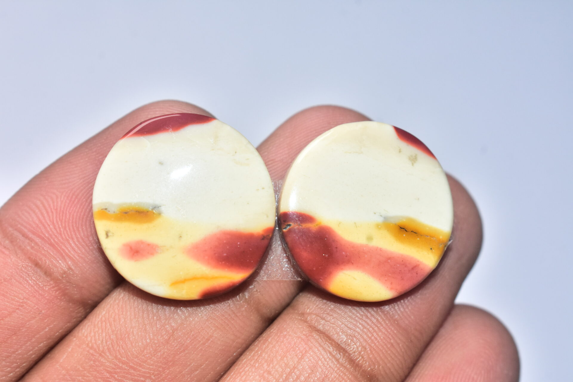 Mookaite Cabochon / Natural Red Mookaite Gemstone / For Wire Wrap Jewelry / Round Shape / 32.65 Ct. / 22x5 mm. / Loose Gemstone / Q- 740 - Image 5