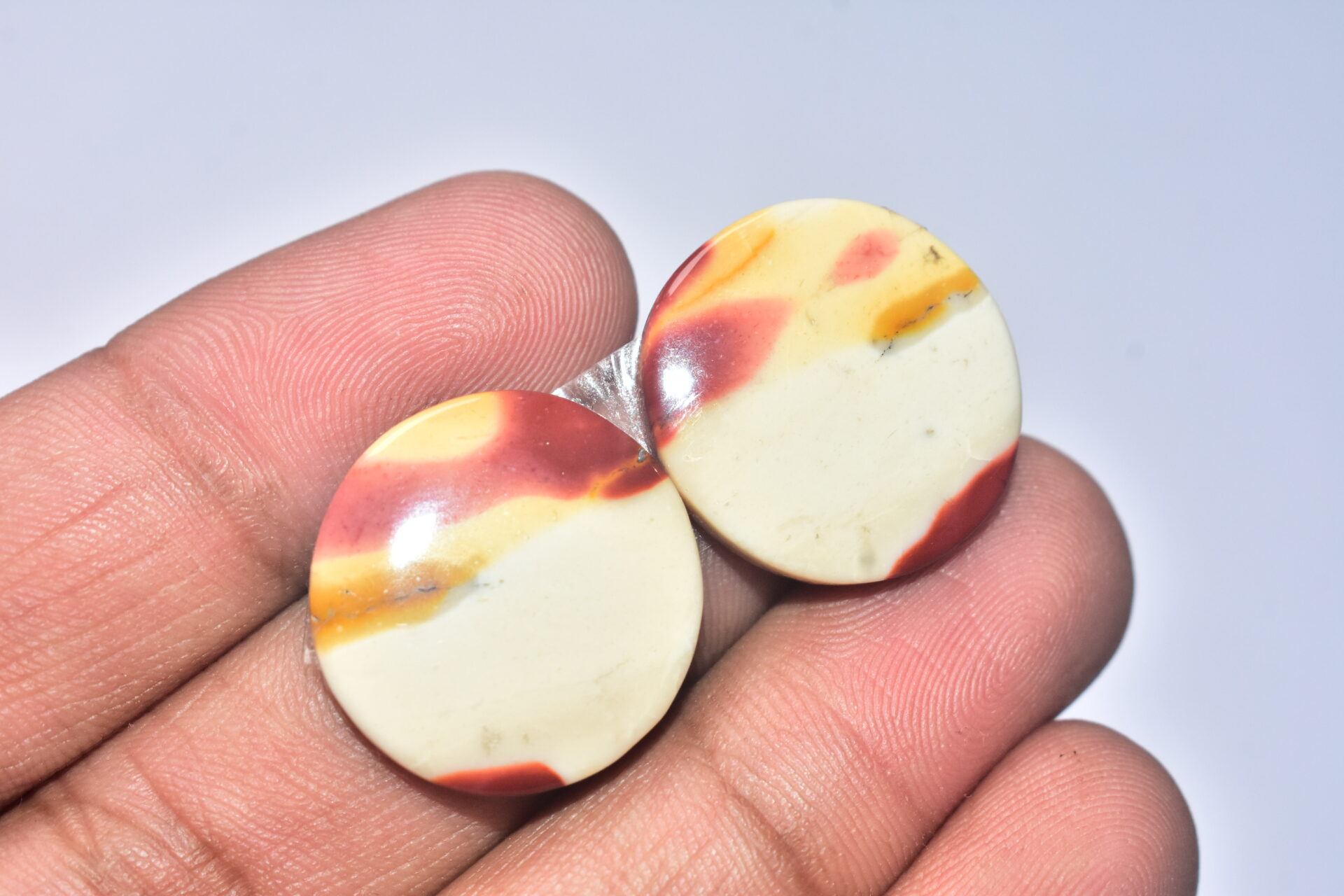 Mookaite Cabochon / Natural Red Mookaite Gemstone / For Wire Wrap Jewelry / Round Shape / 32.65 Ct. / 22x5 mm. / Loose Gemstone / Q- 740 - Image 3