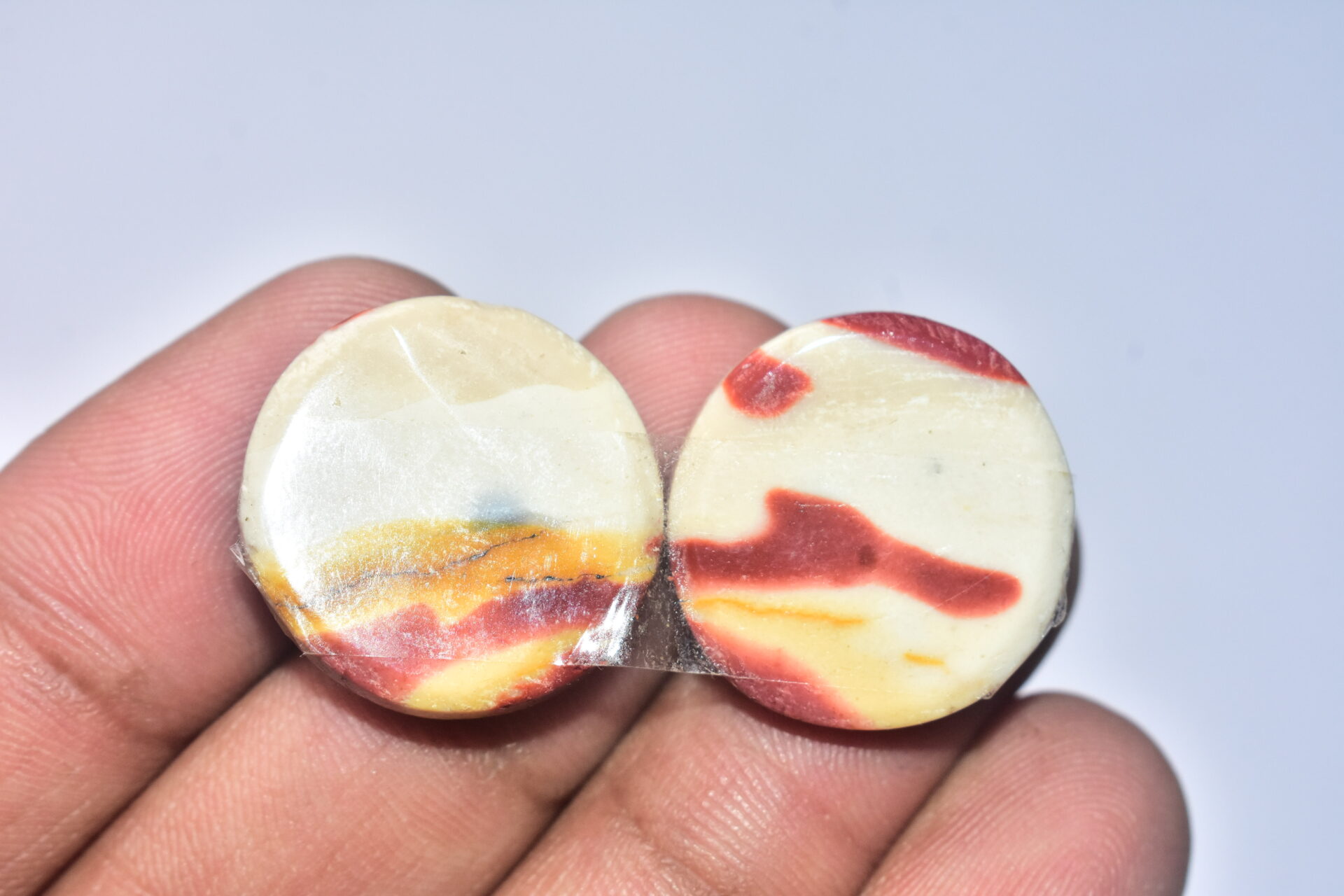 Mookaite Cabochon / Natural Red Mookaite Gemstone / For Wire Wrap Jewelry / Round Shape / 32.65 Ct. / 22x5 mm. / Loose Gemstone / Q- 740 - Image 2