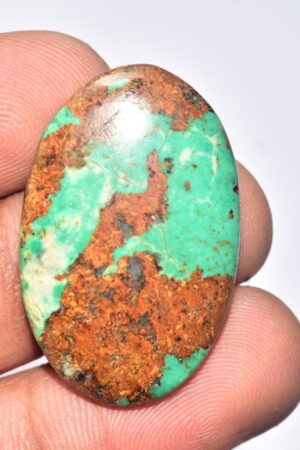 Sanora Chrysocolla Cabochon / Sanora Chrysocolla Gemstone / For Jewelry / Oval Shape / 33.05 Ct. / 34x22x5 mm. / Loose Gemstone / Q-958