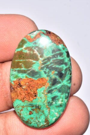 Sanora Chrysocolla Cabochon / Sanora Chrysocolla Gemstone / For Jewelry / Oval Shape / 31.15 Ct. / 34x21x5 mm. / Loose Gemstone / Q-990