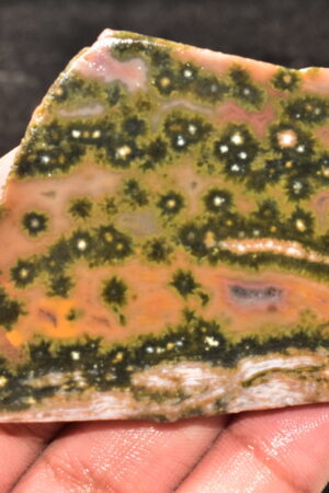 Ocean Jasper Slice Cabochon / Top Quality Ocean Jasper Gemstone / Slice / 203.20 Ct. / 61x57x6 mm. Loose Gemstone A-226