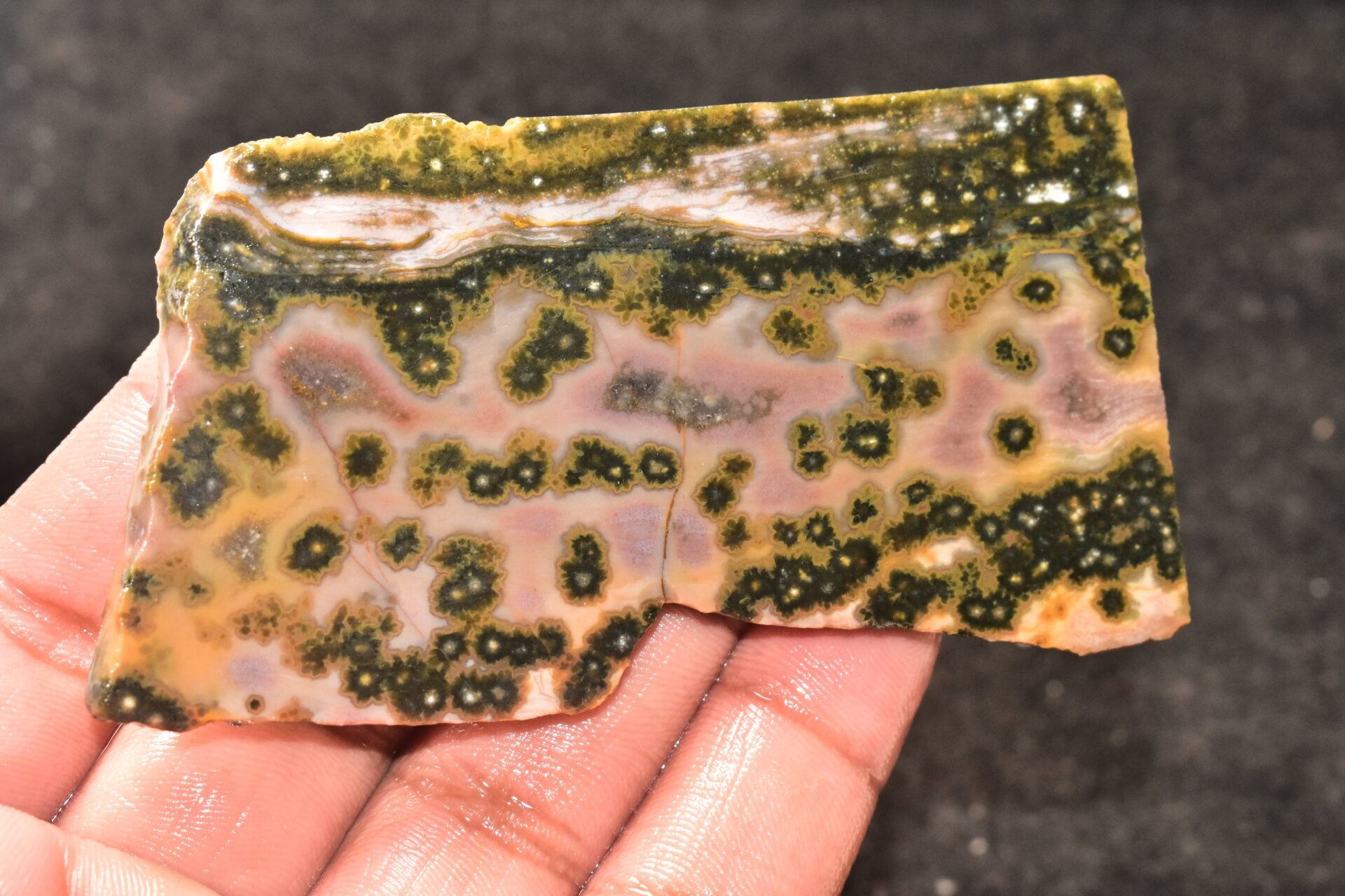 Ocean Jasper Slice Cabochon / Top Quality Ocean Jasper Gemstone / Slice / 272.40 Ct. / Loose Gemstone A-228