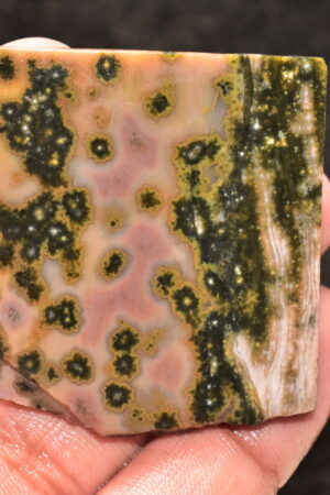 Ocean Jasper Slice Cabochon / Top Quality Ocean Jasper Gemstone / Slice / 117.45 Ct. / 50x47x5 mm. Loose Gemstone A-223