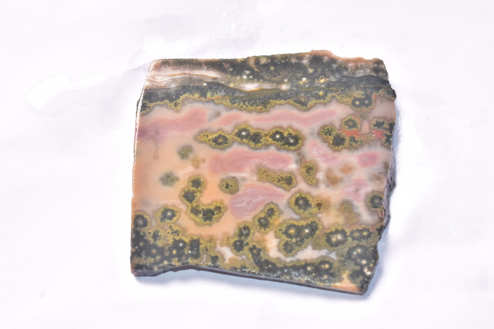 Ocean Jasper Slice Cabochon / Top Quality Ocean Jasper Gemstone / Slice / 162.65 Ct. / 55x54x5 mm. Loose Gemstone A-222 - Image 2
