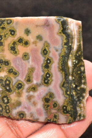 Ocean Jasper Slice Cabochon / Top Quality Ocean Jasper Gemstone / Slice / 162.65 Ct. / 55x54x5 mm. Loose Gemstone A-222