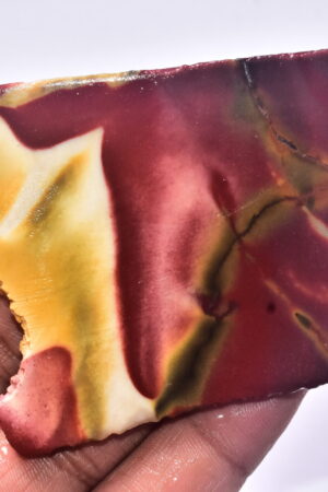 Mookaite Slice Cabochon / Red & Yellow Mookaite Slice Gemstone / Slice / 37.85 Ct. / 76x62x5 mm. / Loose Gemstone / A-230
