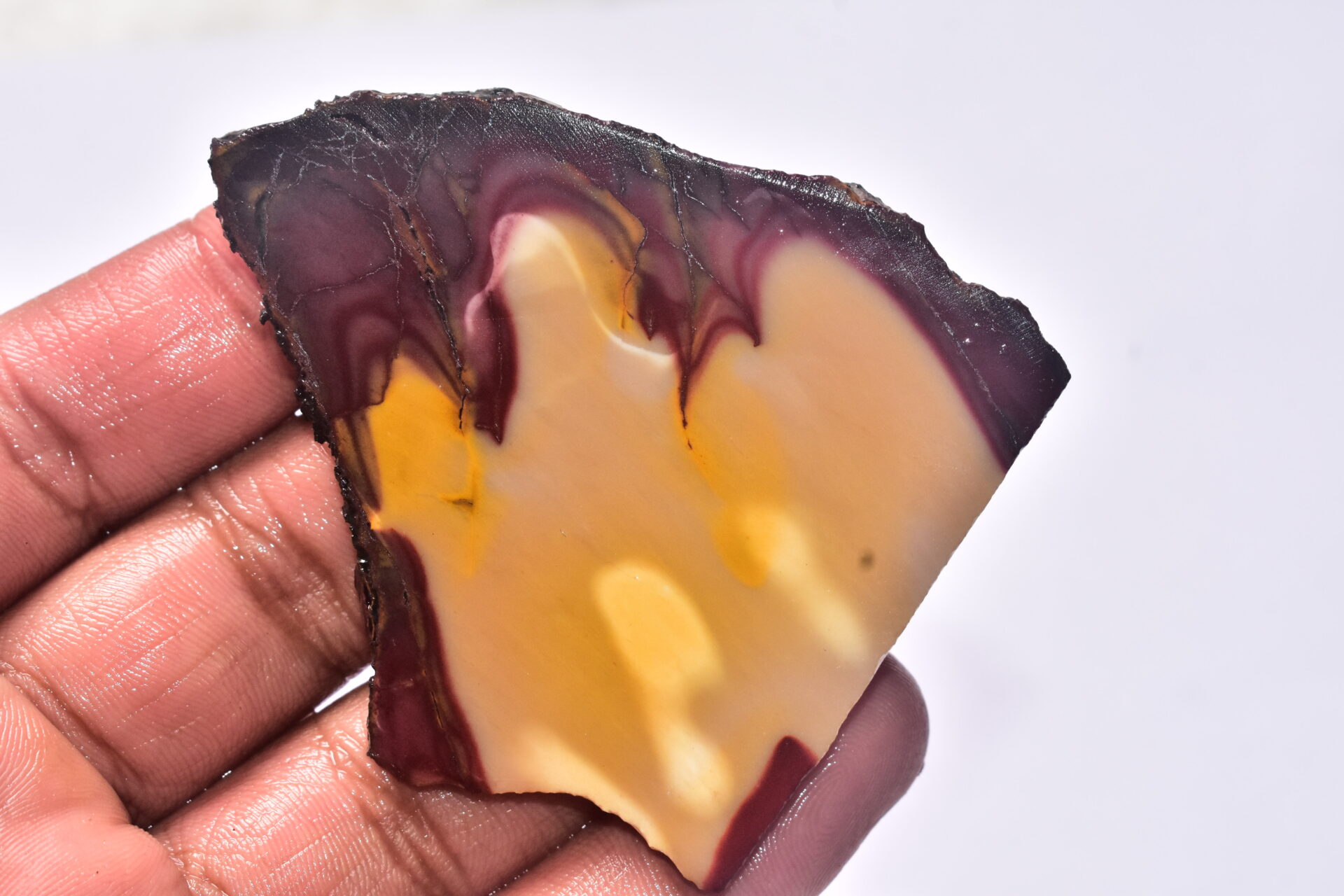 Mookaite Slice Cabochon / Red & Yellow Mookaite Slice Gemstone / Slice / 151.30 Ct. / 72x57x4 mm. / Loose Gemstone / A-233 - Image 3