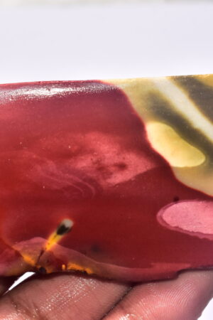 Mookaite Slice Cabochon / Red & Yellow Mookaite Slice Gemstone / Slice / 249.05 Ct. / 83x49x6 mm. / Loose Gemstone / A-237