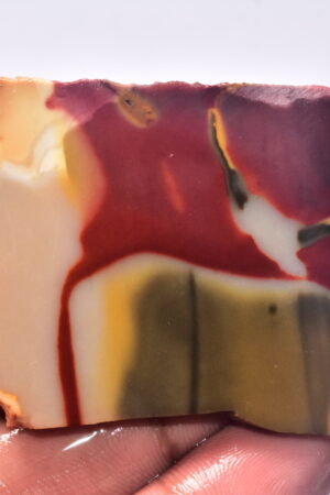 Mookaite Slice Cabochon / Red & Yellow Mookaite Slice Gemstone / Slice / 122.70 Ct. / 51x45x5 mm. / Loose Gemstone / A-240