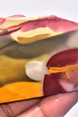 Mookaite Slice Cabochon / Red & Yellow Mookaite Slice Gemstone / Slice / 212.35 Ct. / 75x53x5 mm. / Loose Gemstone / A-236