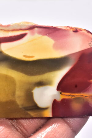 Mookaite Slice Cabochon / Red & Yellow Mookaite Slice Gemstone / Slice / 247.15 Ct. / 82x53x6 mm. / Loose Gemstone / A-229