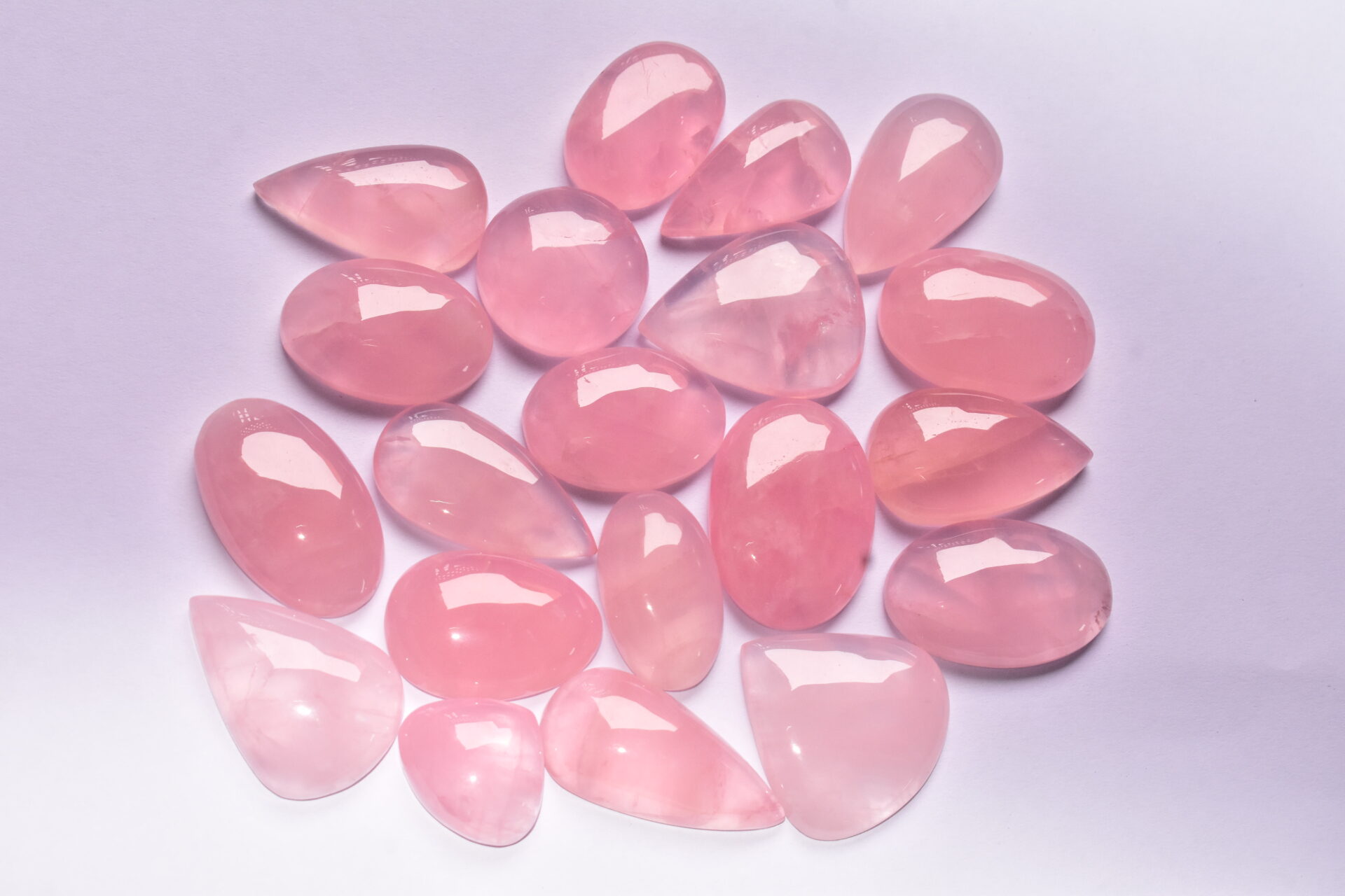 Rose Quartz Cabochon Wholesale Cabochon Rose Quartz 100 grams - Image 2