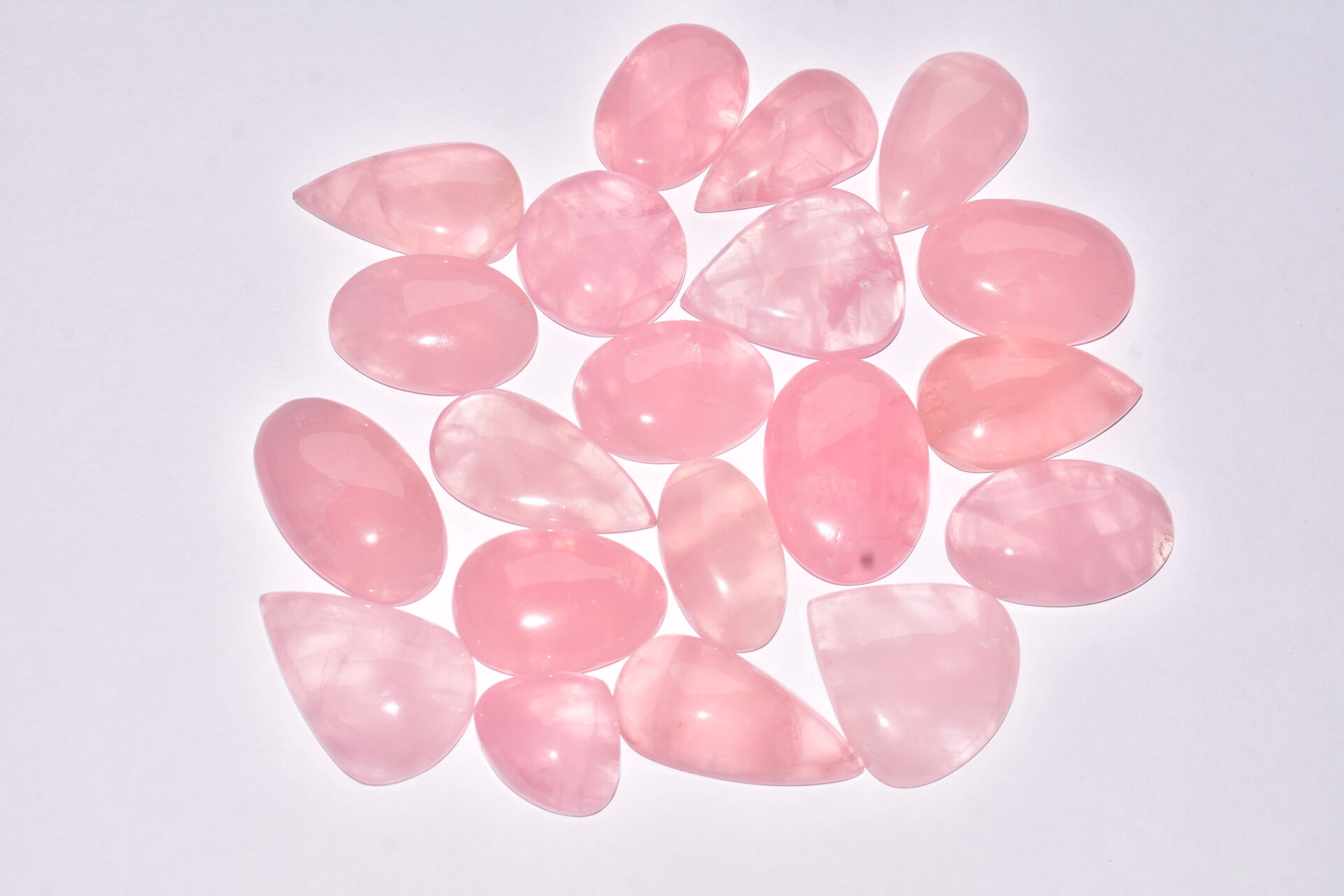 Rose Quartz Cabochon Wholesale Cabochon Rose Quartz 100 grams - Image 3